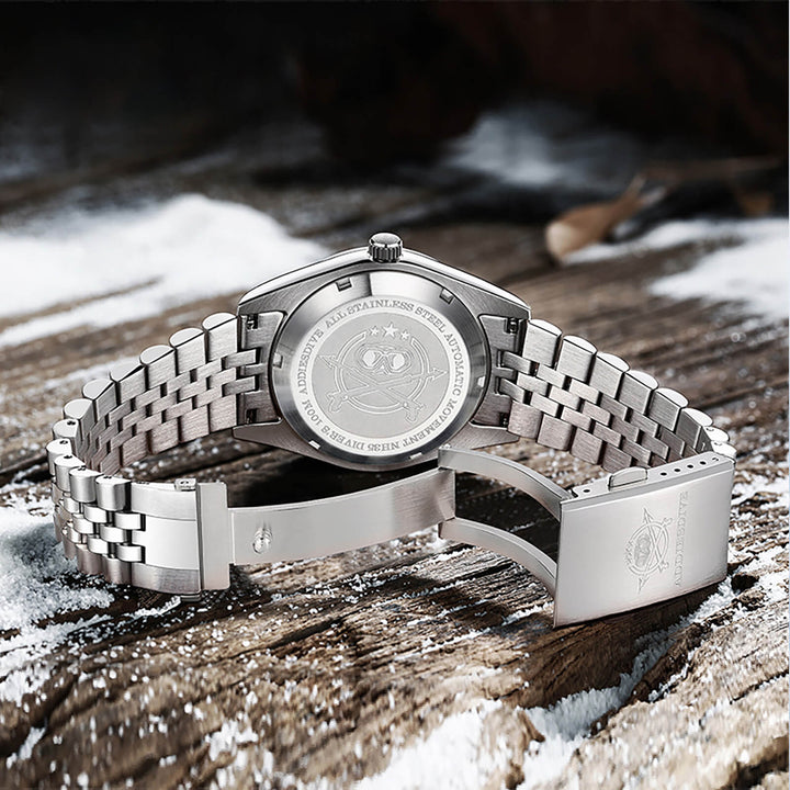 Reloj automático Addiesdive 39mm Diver's 100M NH35 (AD2029)-pilot watch-Blanco-