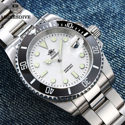 Reloj de buceo con cristal de zafiro, bisel cerámico unidireccional y esfera luminosa con BGW9