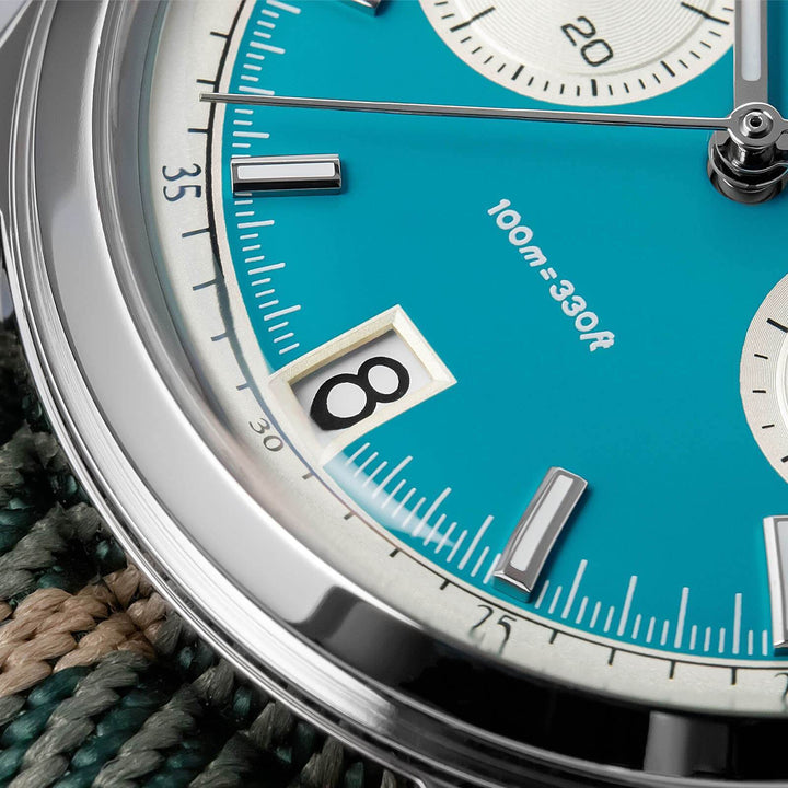 ★Super Ofertas★2025 ADDIESDIVE Reloj Cronógrafo VK64 de 38 mm – Modelo AD2095-Azul-