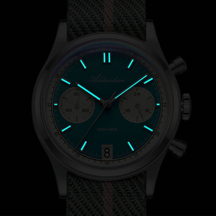 ★Super Ofertas★2025 ADDIESDIVE Reloj Cronógrafo VK64 de 38 mm – Modelo AD2095-Azul-