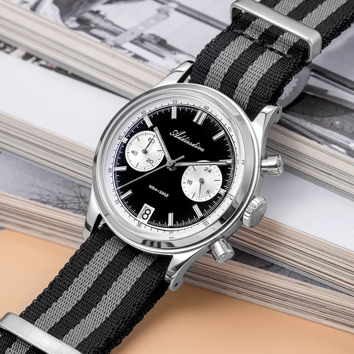 ★Super Ofertas★2025 ADDIESDIVE Reloj Cronógrafo VK64 de 38 mm – Modelo AD2095-Azul-