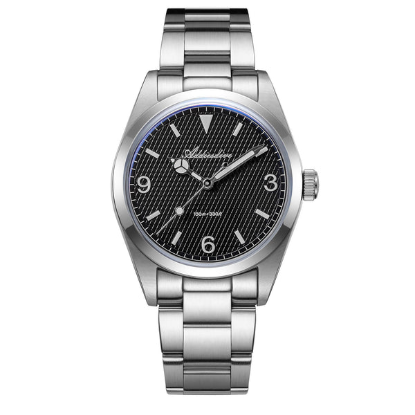 ★Super Ofertas★ADDIESDIVE Reloj de Buceo Explore de 36mm con Movimiento de Cuarzo VH31 – Modelo AD2096-Negro-BGw9 (Blue glow)-