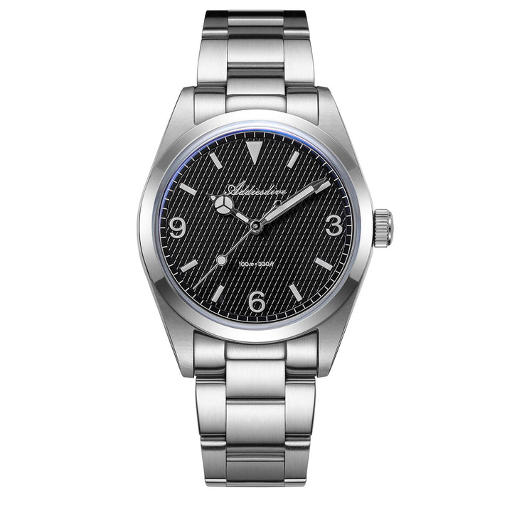 ★Super Ofertas★ADDIESDIVE Reloj de Buceo Explore de 36mm con Movimiento de Cuarzo VH31 – Modelo AD2096-Negro-BGw9 (Blue glow)-