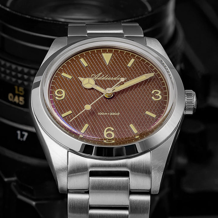 ★Super Ofertas★ADDIESDIVE Reloj de Buceo Explore de 36mm con Movimiento de Cuarzo VH31 – Modelo AD2096-Negro-BGw9 (Blue glow)-